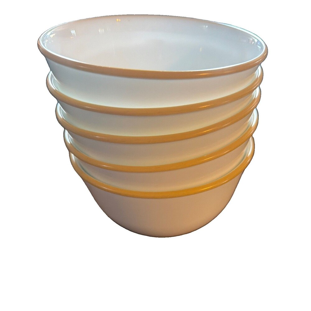 Corelle YELLOW HOOPS 28 Oz Souper Bowls (Set Of 5)